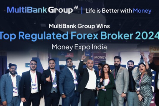 مؤسسة MultiBank Group تحصد جائزة "أفضل شركة وساطة منظمة في مجال الفوركس" في معرض Money Expo India 2024