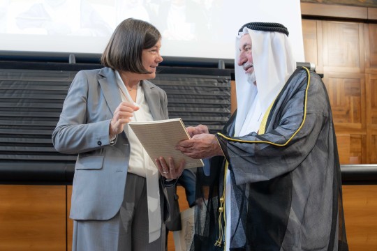 Sharjah Ruler gifts University of Sacred Heart historical manuscript