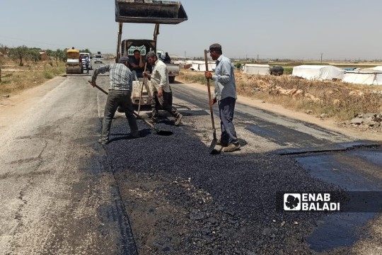 Dilapidated roads damaging vehicles in Kafriya and al-Foua, Idlib