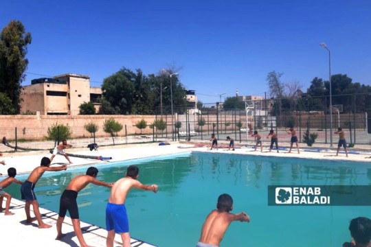 Increasing interest in swimming in Ras al-Ain